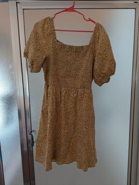 Universal Thread Smocked Woven Puff Sleeve Dress